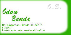 odon bende business card